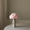 Light Pink Mini Peony Bouquet met vaas