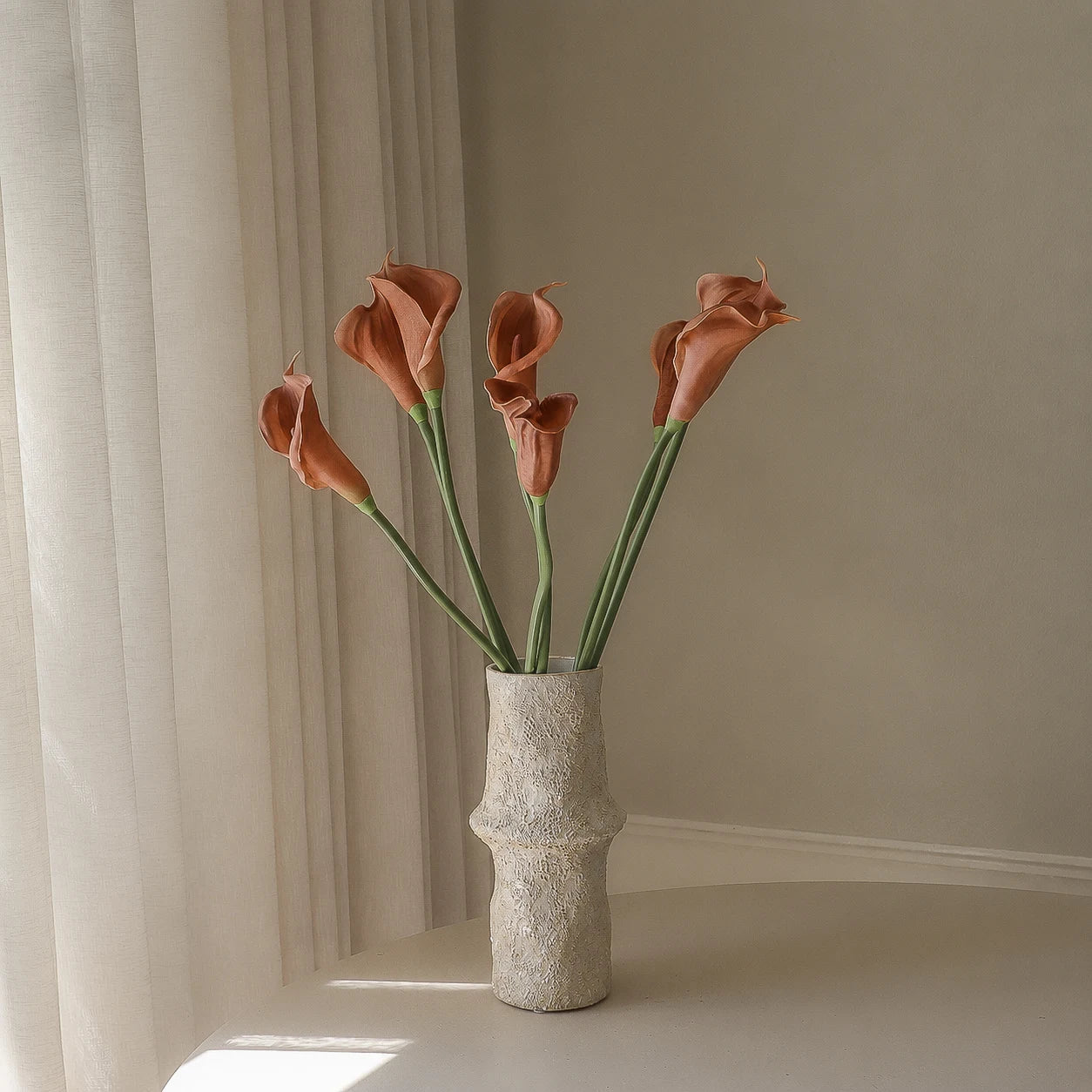 Brown Calla Lily Bouquet - Premium kunstbloemen boeket van Botane