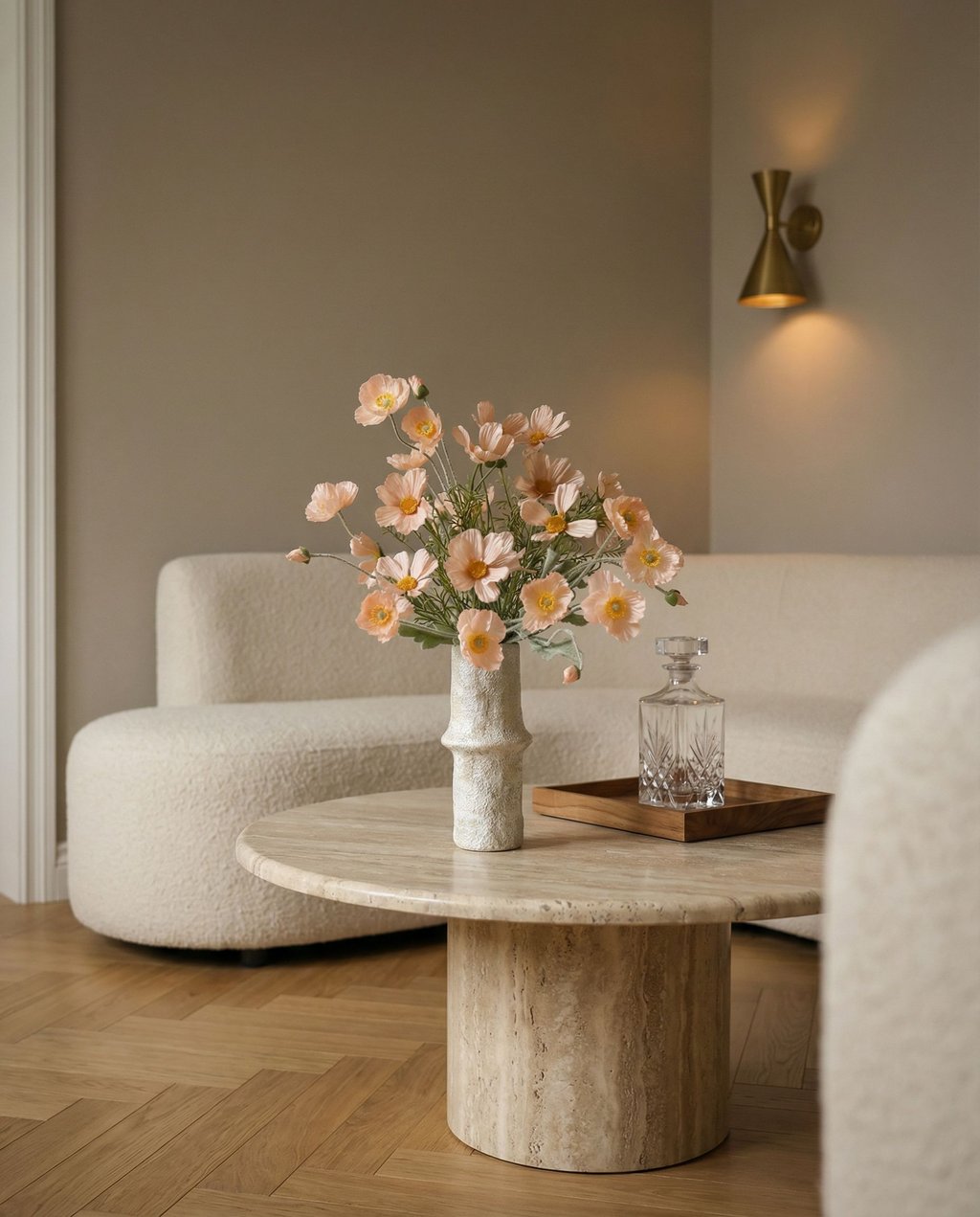 Peach Meadow — kunstbloemen boeket van Botane, detailfoto 4