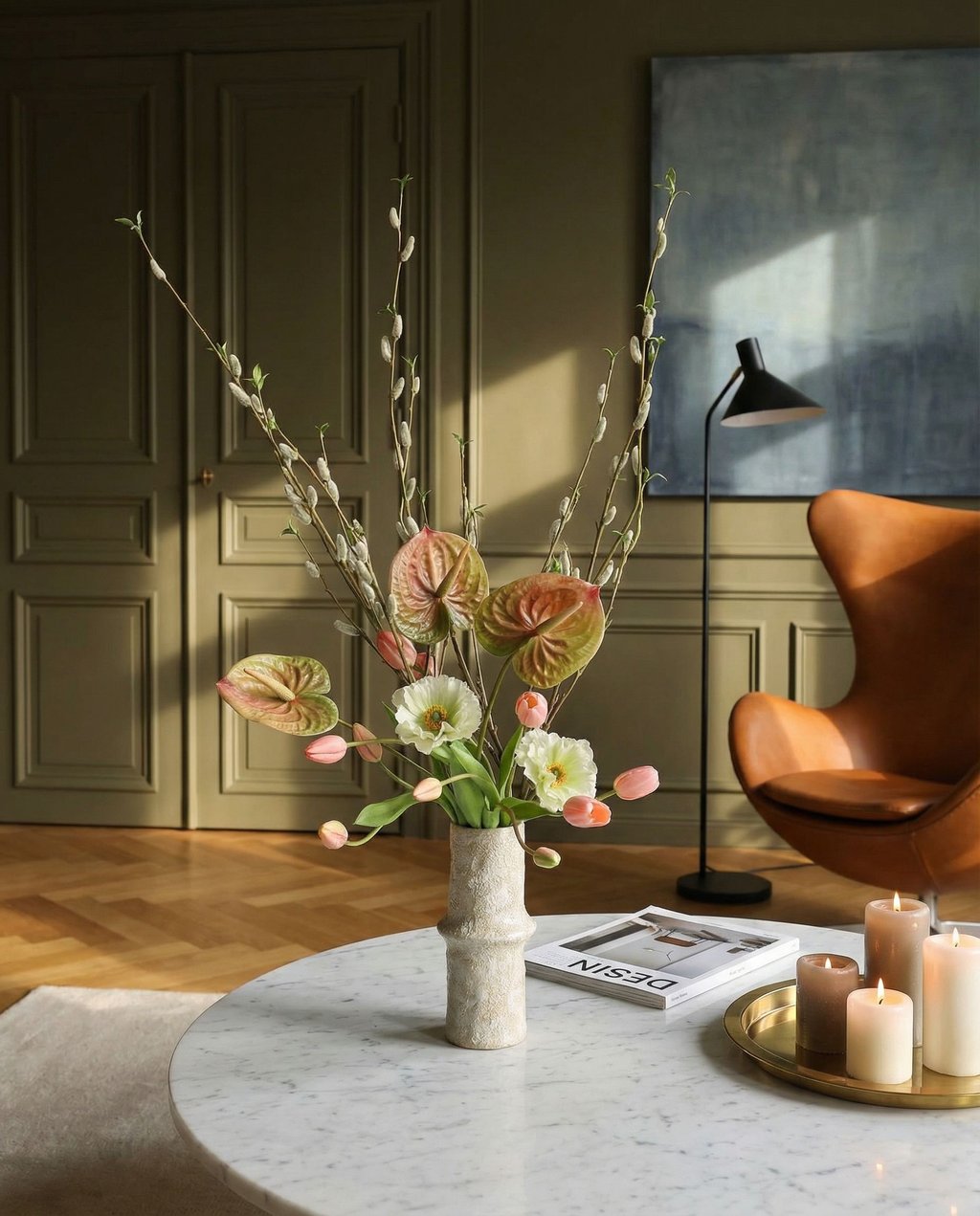 Poetic Spring — kunstbloemen boeket van Botane, detailfoto 4