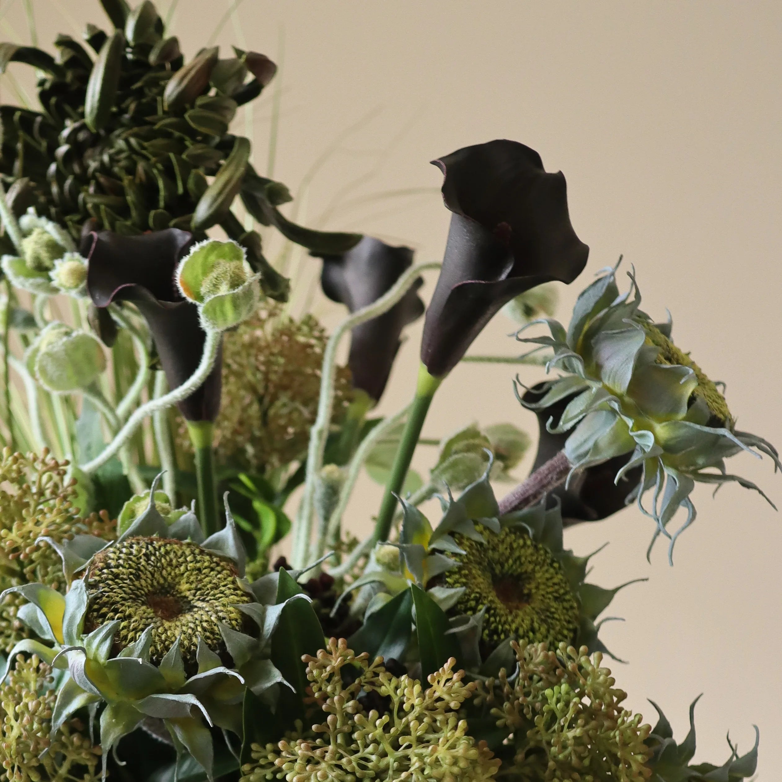 Blackthorn met vaas — kunstbloemen bundel van Botane, detailfoto 3