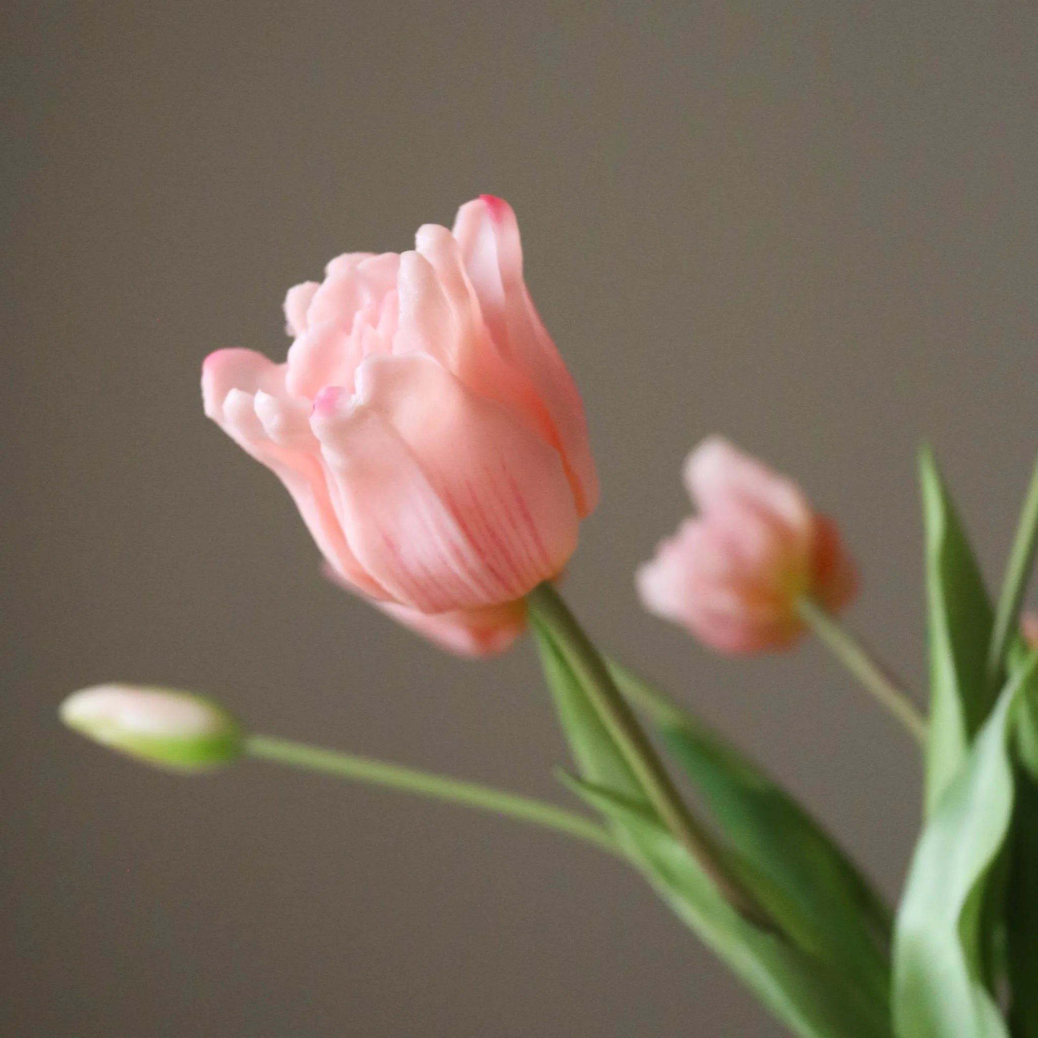 Pink Triumph Tulip Bouquet — kunstbloemen boeket van Botane, detailfoto 2