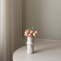 Light Pink Mini Rose Bouquet met vaas — kunstbloemen bundel van Botane