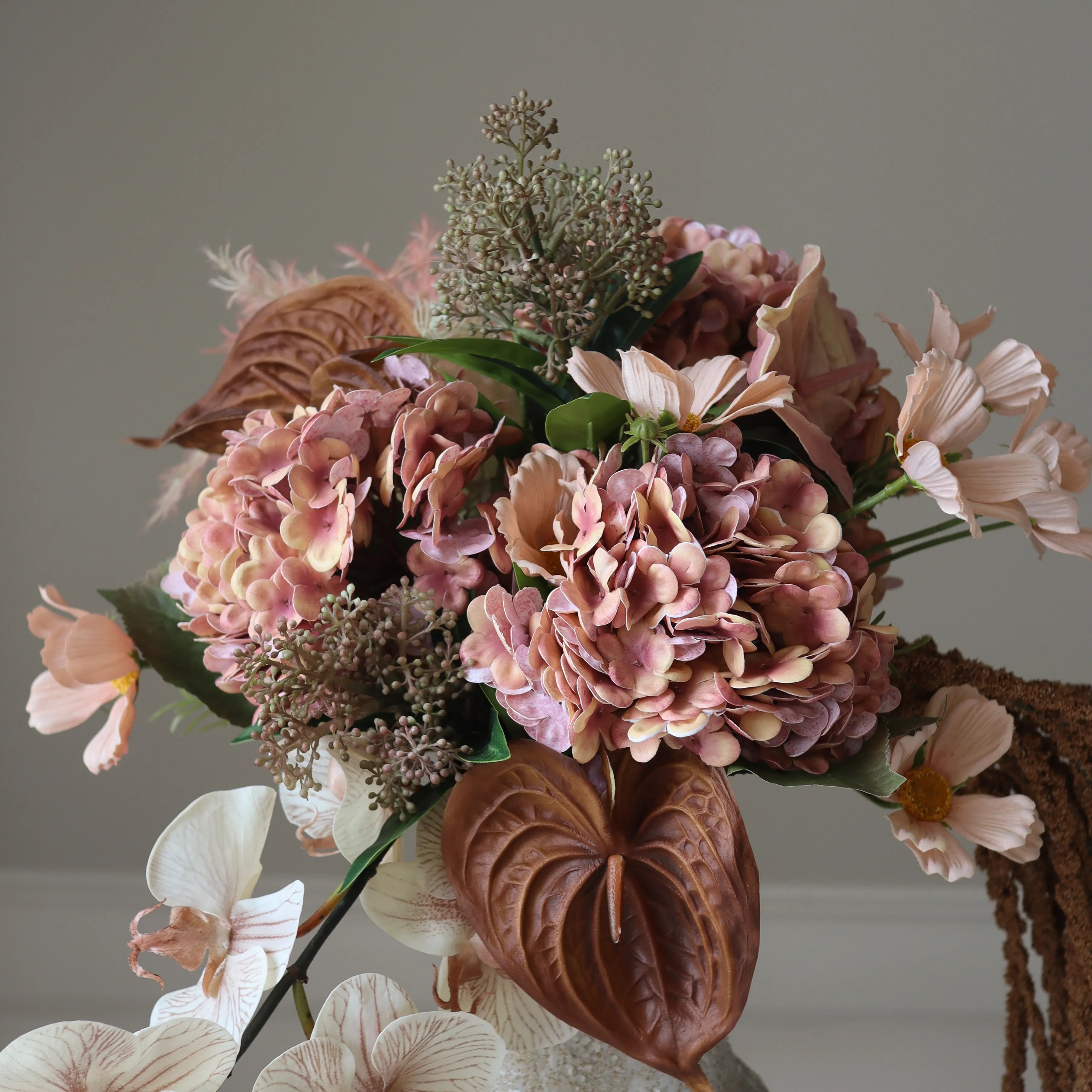Old Rose — kunstbloemen boeket van Botane, detailfoto 3