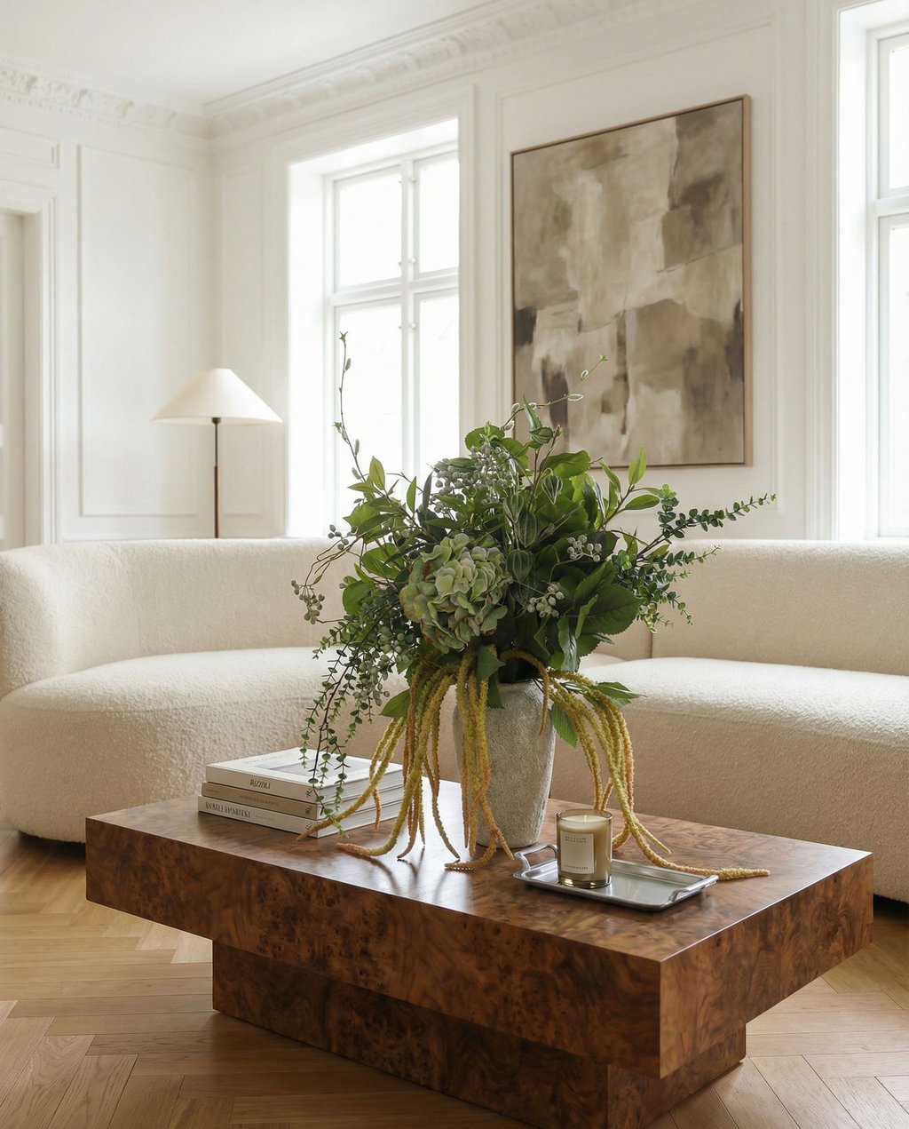 Green Eclipse met vaas — kunstbloemen bundel van Botane, detailfoto 4