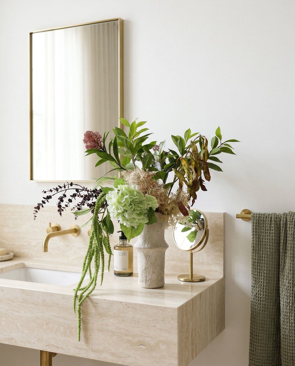 Wild Grove met vaas — kunstbloemen bundel van Botane, detailfoto 4