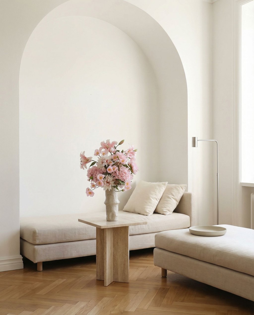 Bubblegum met vaas — kunstbloemen bundel van Botane, detailfoto 4