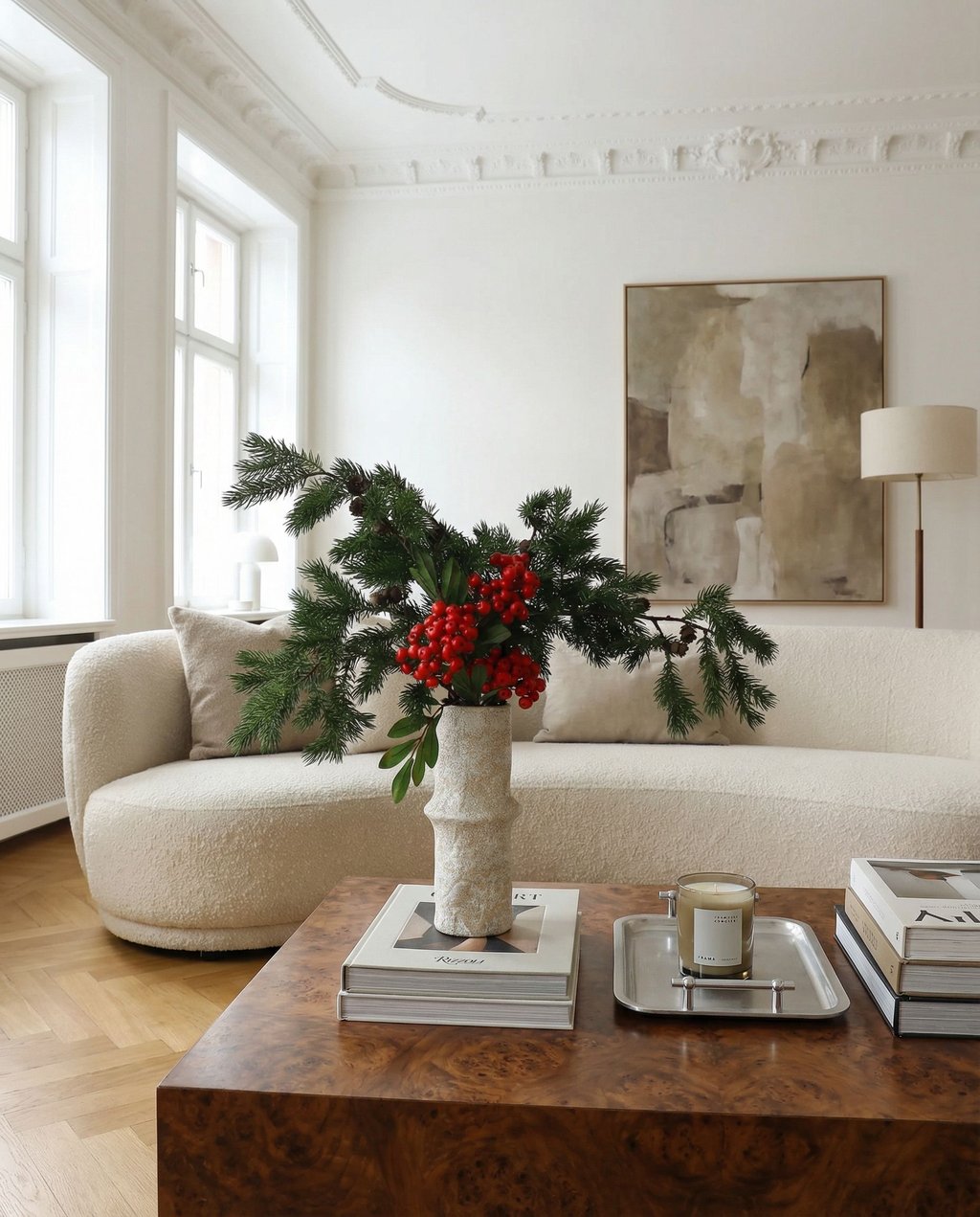 Winter Garnet — kunstbloemen boeket van Botane, detailfoto 4
