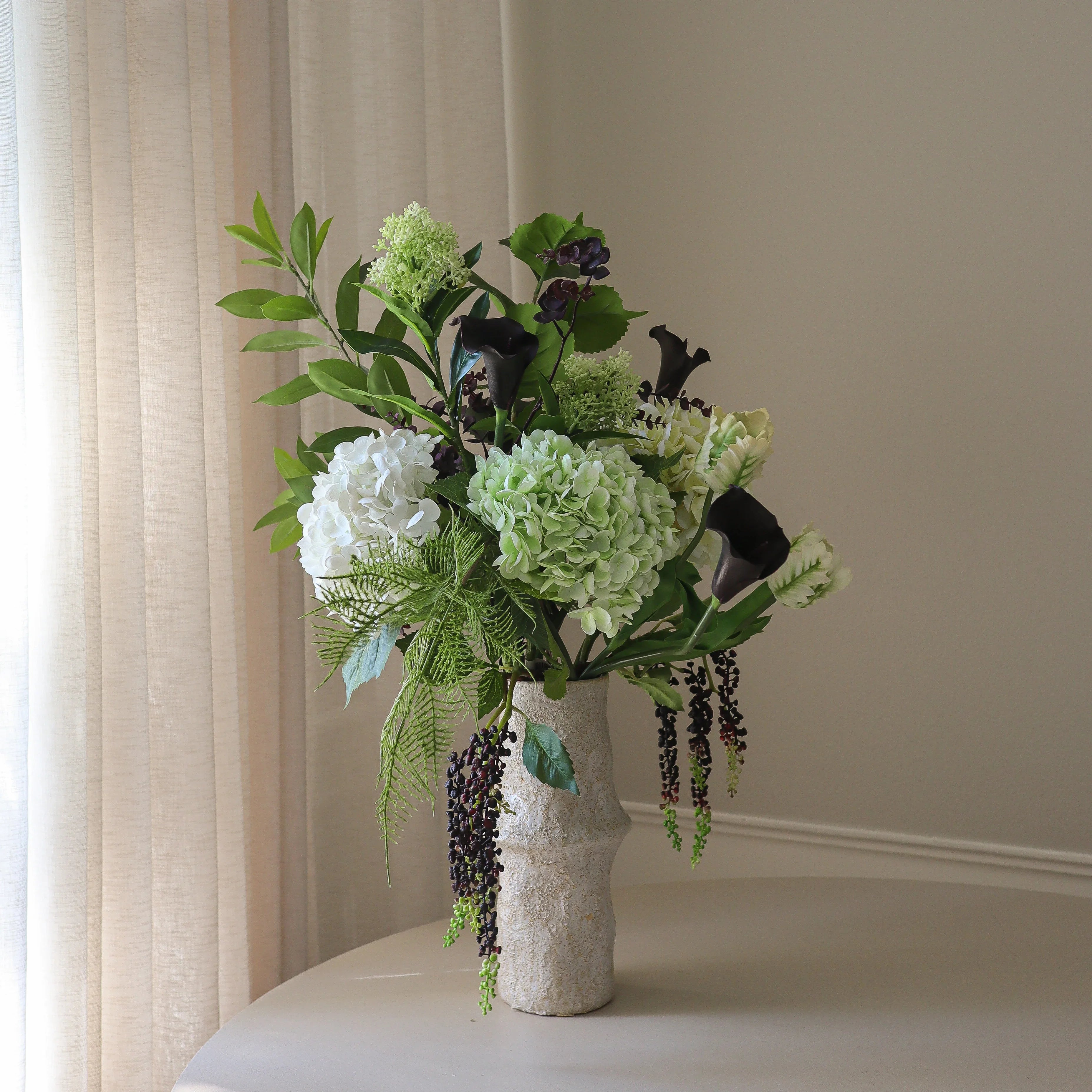 Moonlit Garden Bouquet - kunstbloemen boeket detailopname