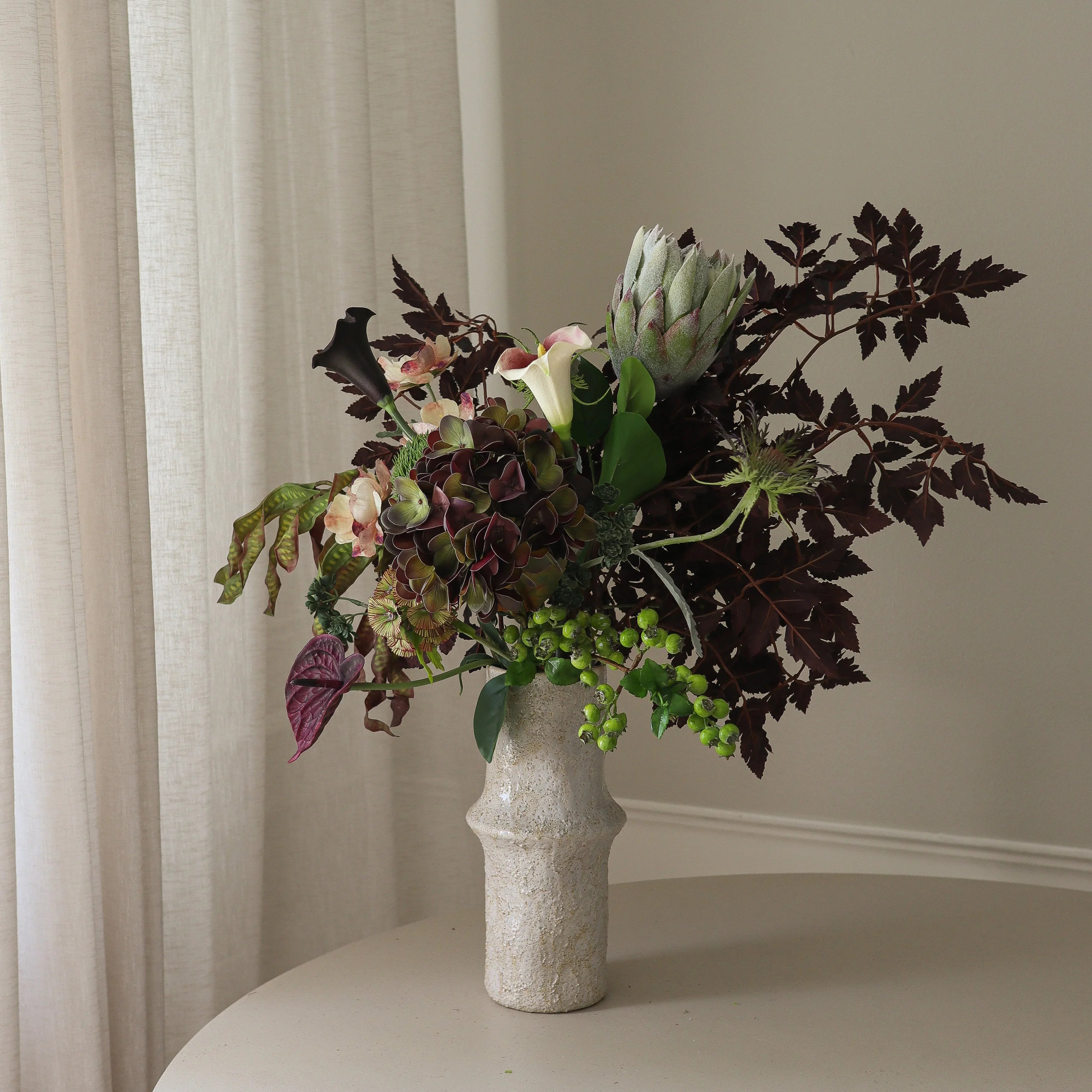 Mulberry Garden Bouquet - kunstbloemen boeket detailopname
