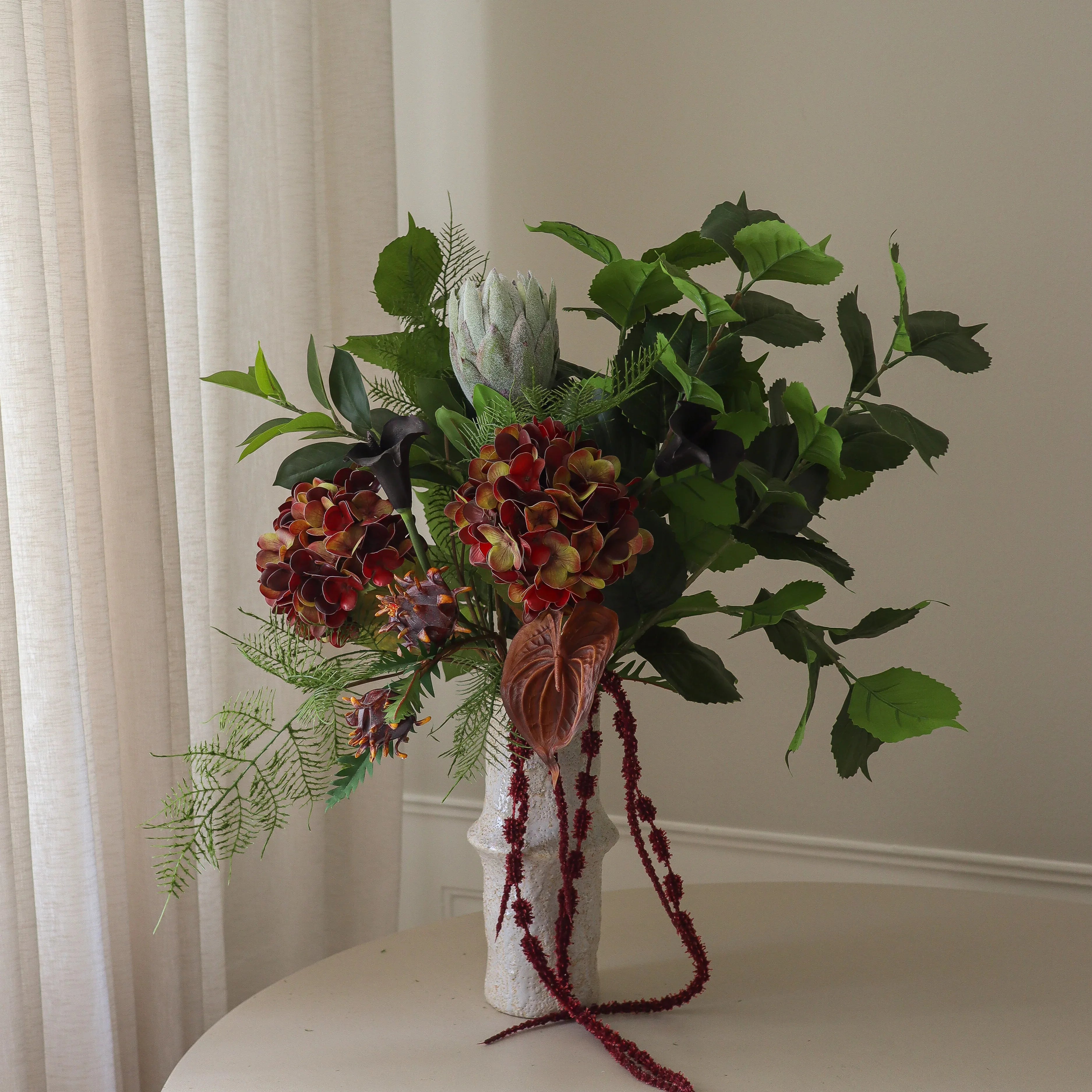 Noir Botanica Bouquet - kunstbloemen boeket detailopname