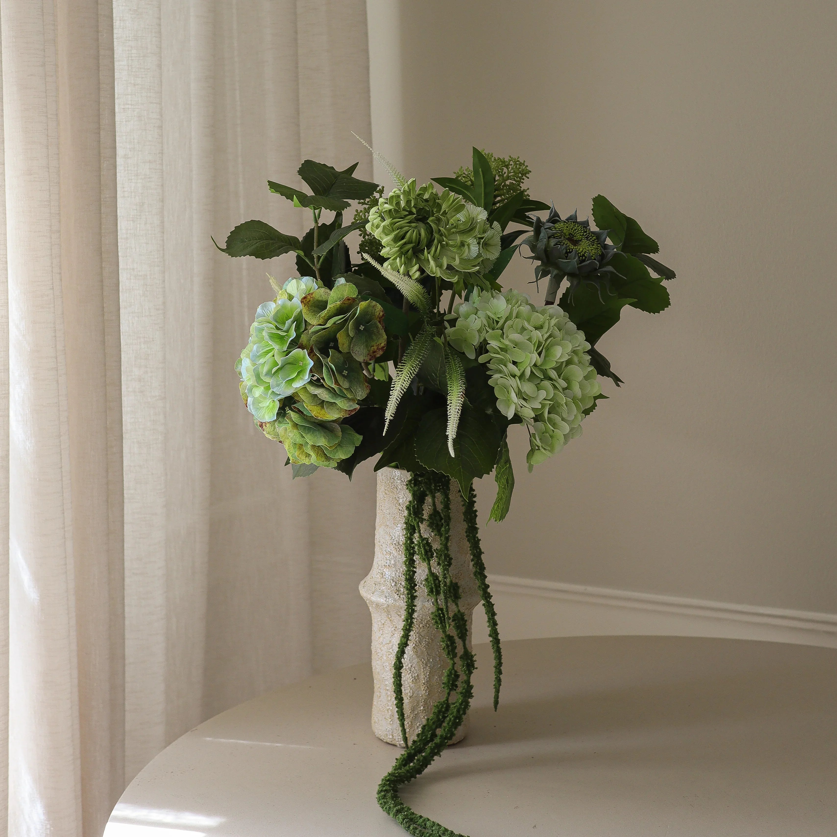 Sage Garden Bouquet - kunstbloemen boeket detailopname