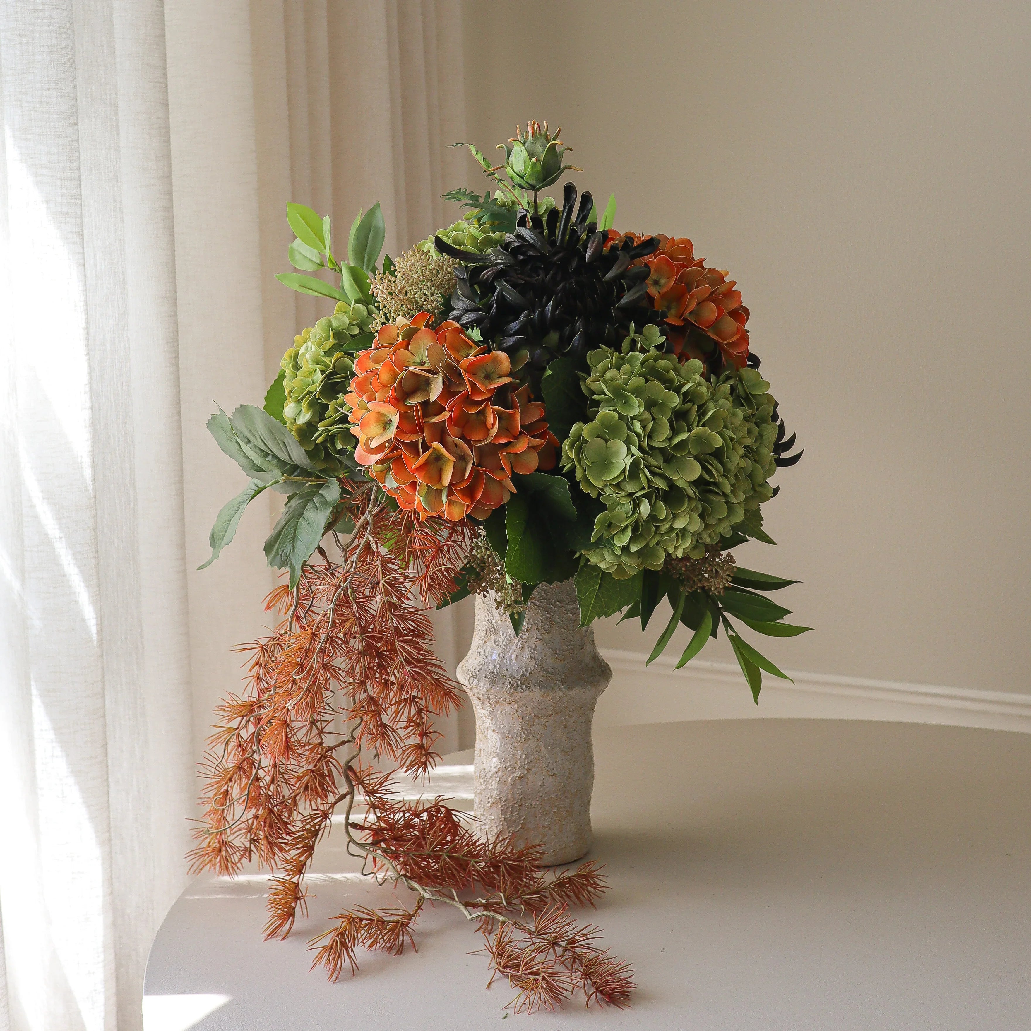 Autumn Reverie Bouquet - kunstbloemen boeket detailopname