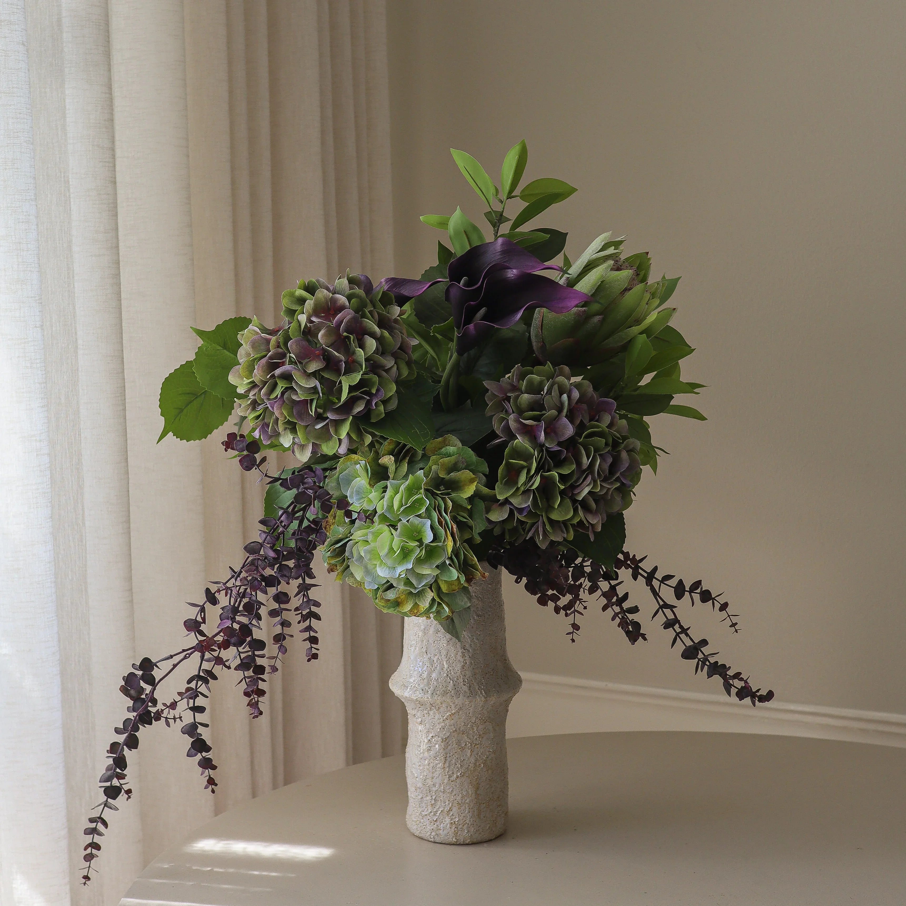Aubergine Bloom Bouquet - Premium kunstbloemen boeket van Botane
