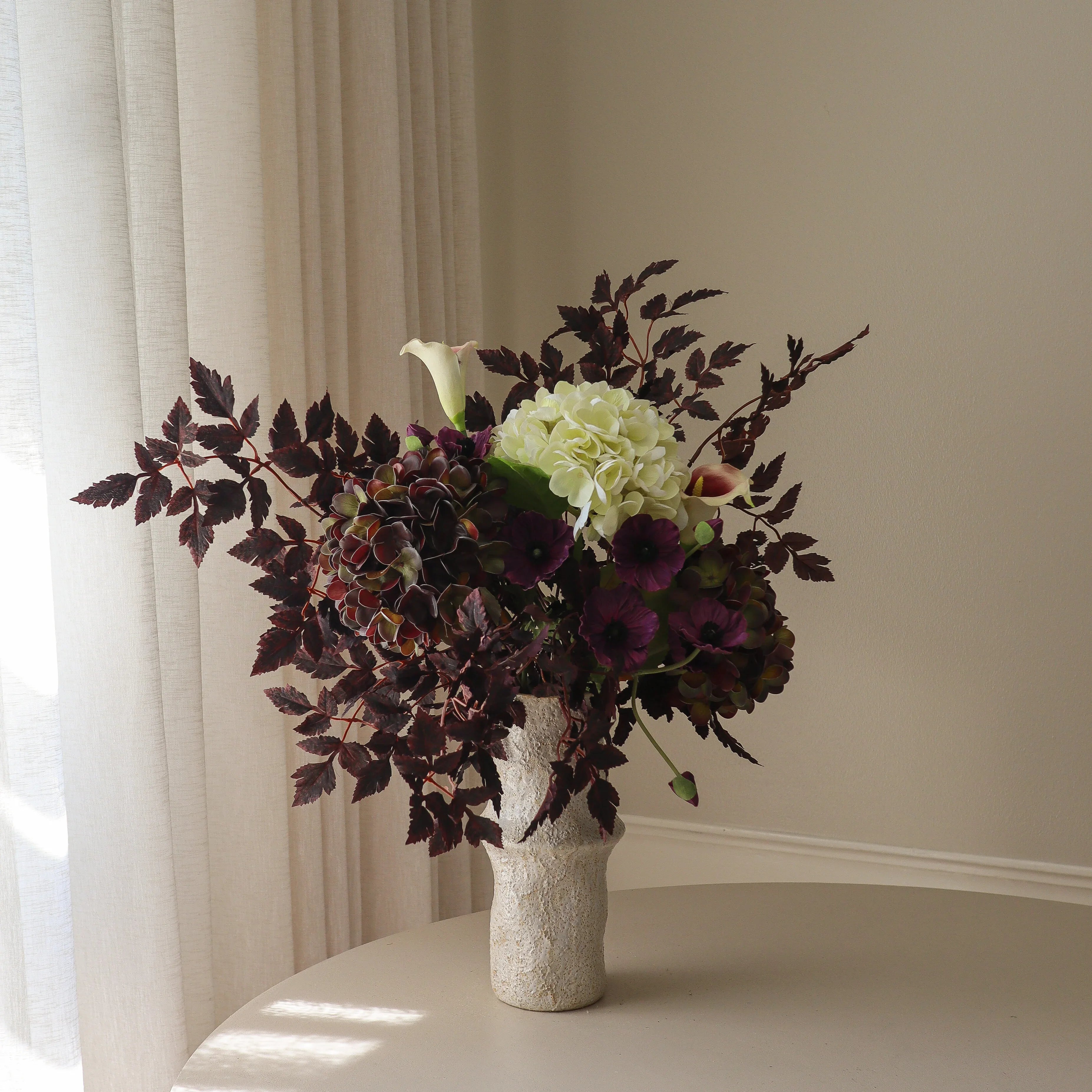 Wild Noir Bouquet - kunstbloemen boeket detailopname