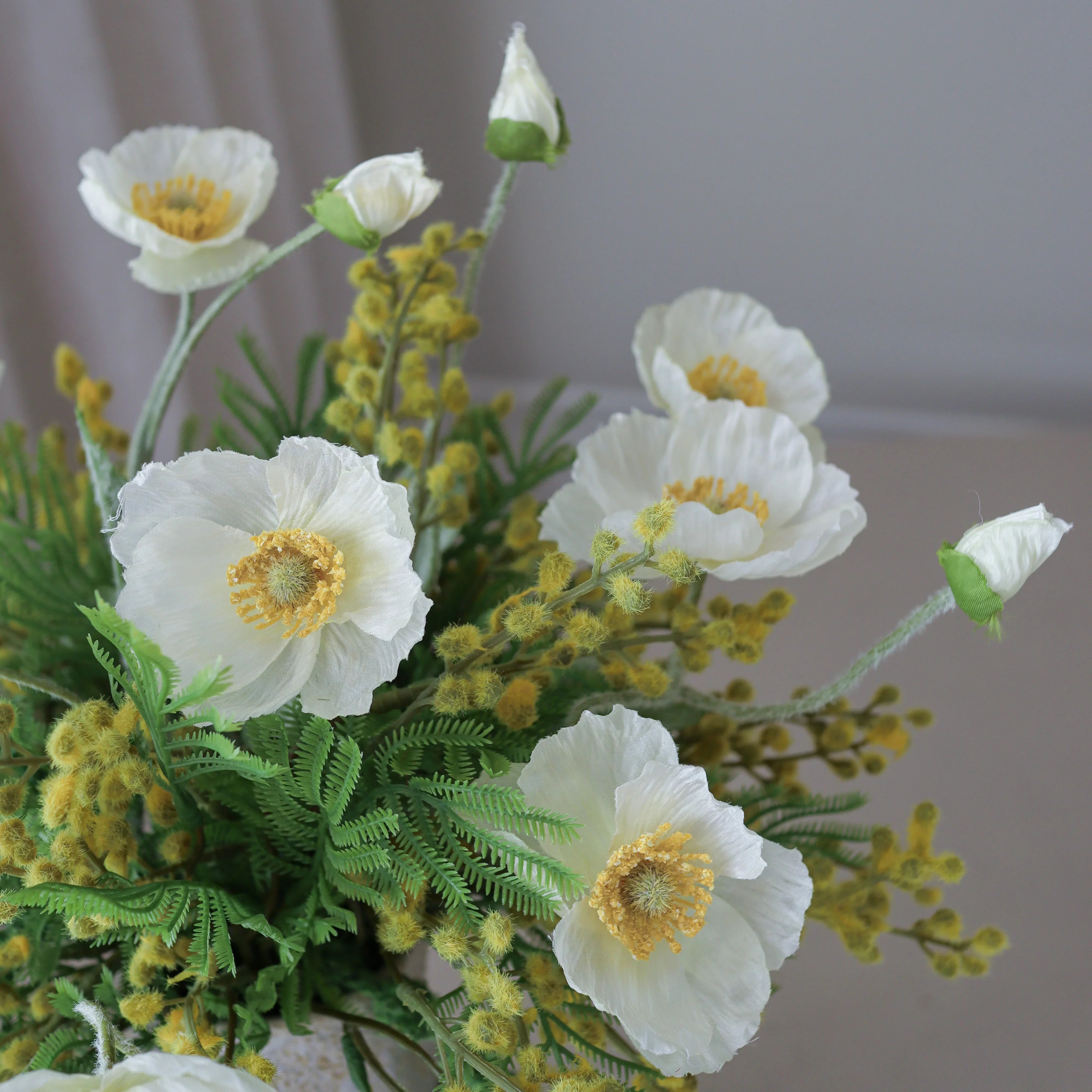 Cosmos Bloom - kunstbloemen boeket detailopname