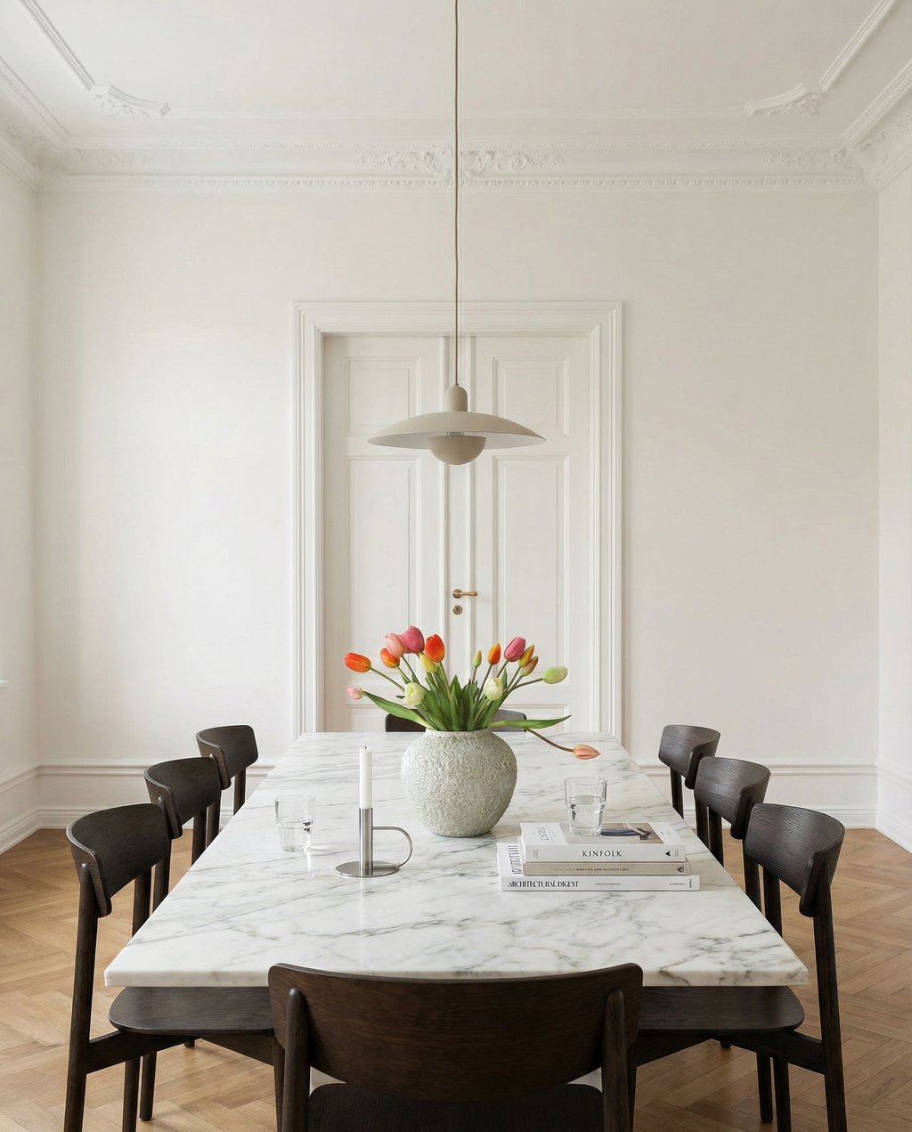 Tulip Symphony met vaas — kunstbloemen bundel van Botane, detailfoto 4