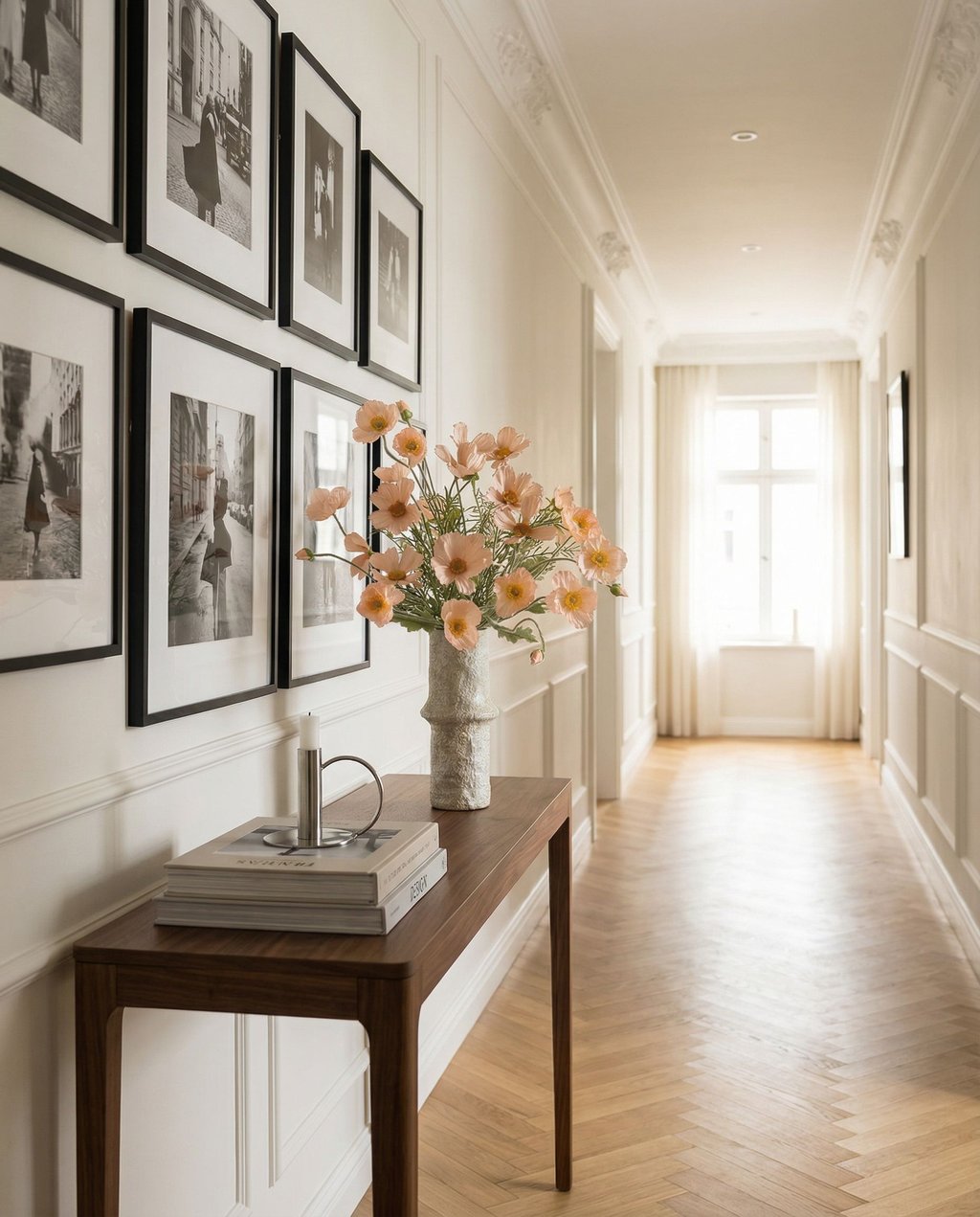 Apricot Breeze met vaas — kunstbloemen bundel van Botane, detailfoto 4