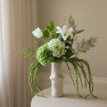 Tennis Ball Green met vaas — kunstbloemen bundel van Botane